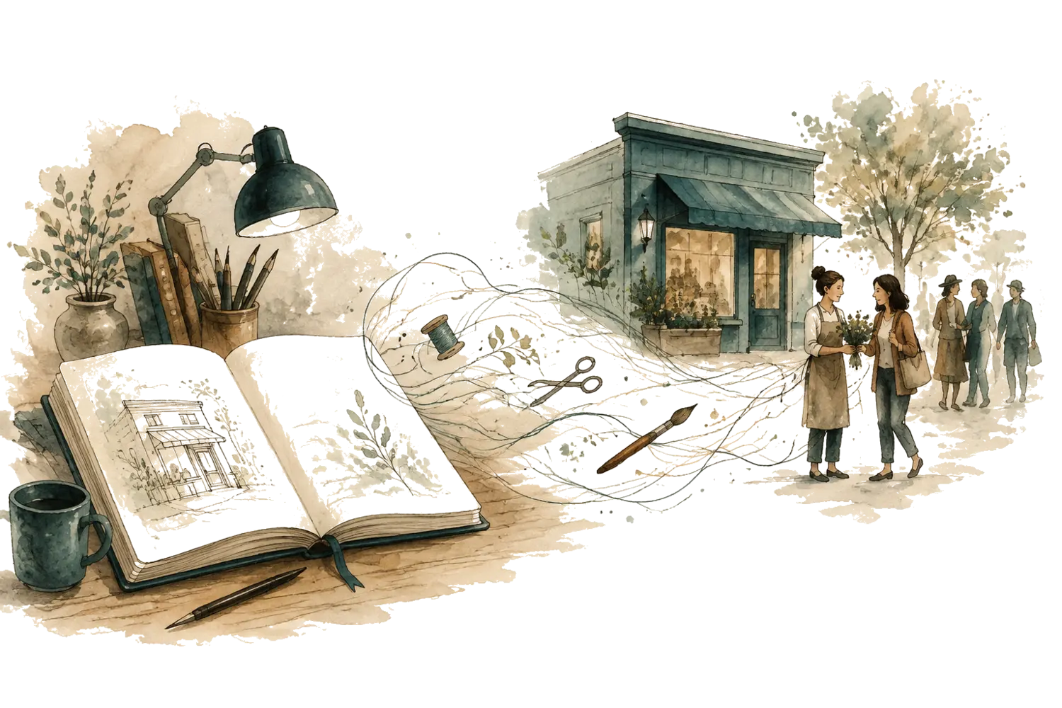 An unfinished idea connecting with a living local business